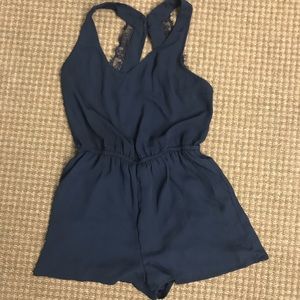 H&M Navy Blue Pocketed Romper